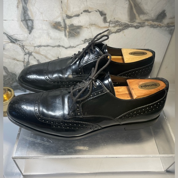 Church’s shoe men PRADA black leather dress oxford sz 9 - Picture 13 of 16